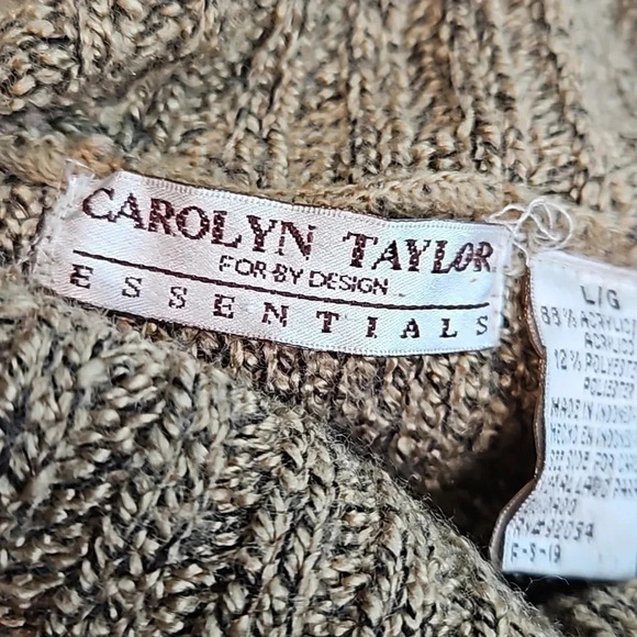 Carolyn Taylor Essentials Striped Turtleneck Tunic Sweater Size L - Picture 16 of 16